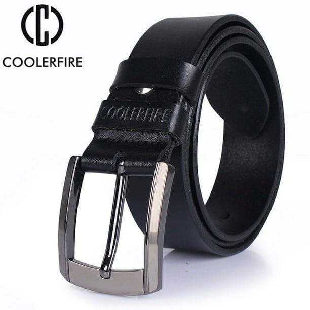 Men's cow genuine leather male strap pin buckle  fashion adjustable three color